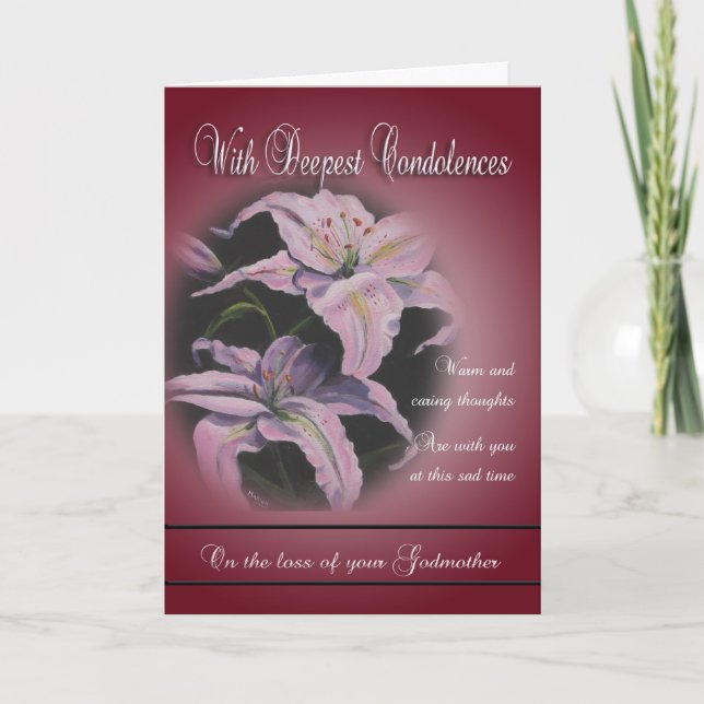 Loss of Godmother With Deepest on your loss Card (Front)