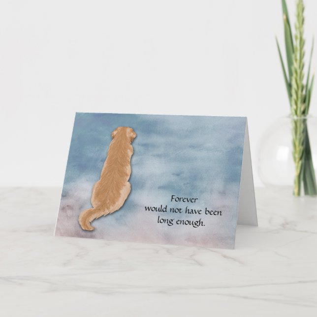Loss of Golden Retriever Condolence Sympathy Card (Front)