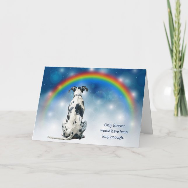 Loss of Great Dane Dog Night Lights Sympathy Holiday Card (Front)