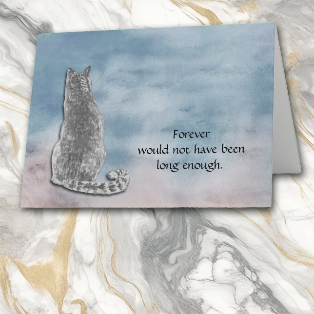 Loss of Grey Tabby Cat Sympathy Condolence Card (Creator Uploaded)
