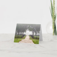 Loss of Horse Quote Empty Road Personalized Card