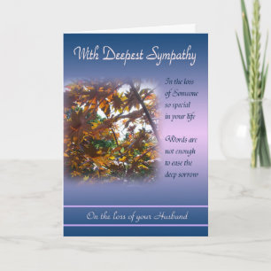 Loss of Husband - With Deepest Sympathy Card