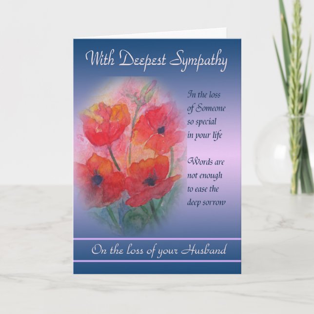 Loss of Husband - With Deepest Sympathy Card (Front)