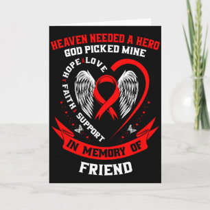Loss Of Loved One Friend Heart Disease Awareness P Card