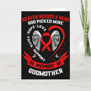 Loss Of Loved One Godmother Heart Disease Awarenes Card
