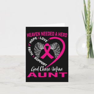 Loss Of Loved One Pink Aunt Breast Cancer Awarenes Card