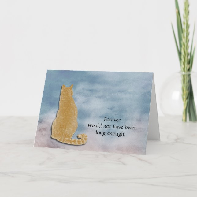 Loss of Orange Tabby Cat Sympathy Card (Front)