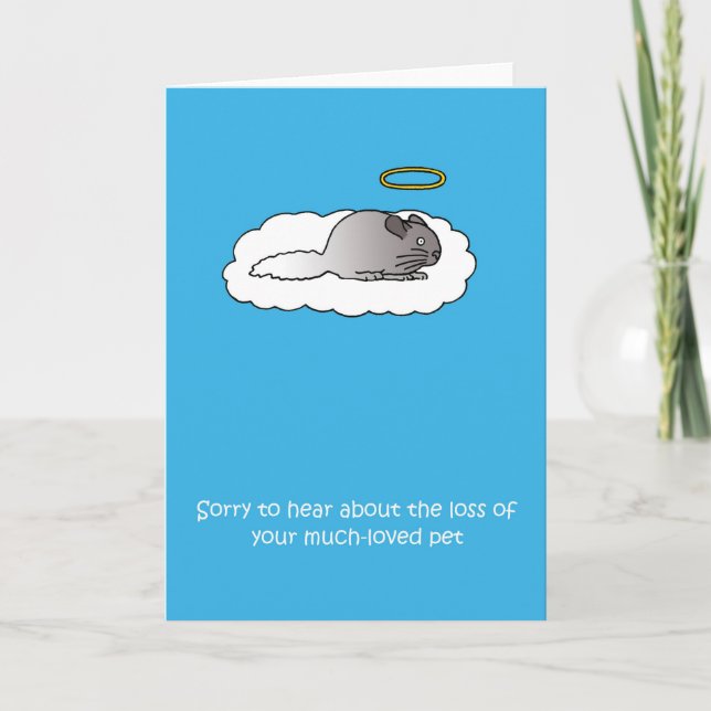 Loss of Pet Chinchilla Sympathy Card (Front)