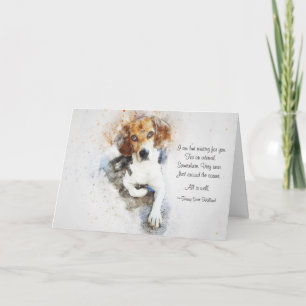 Loss of Pet Dog (Beagle) Custom Sympathy Card