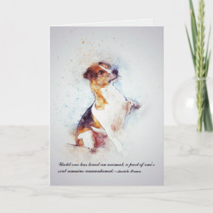 Loss of Pet Dog  (Jack Russell) Custom Sympathy Card