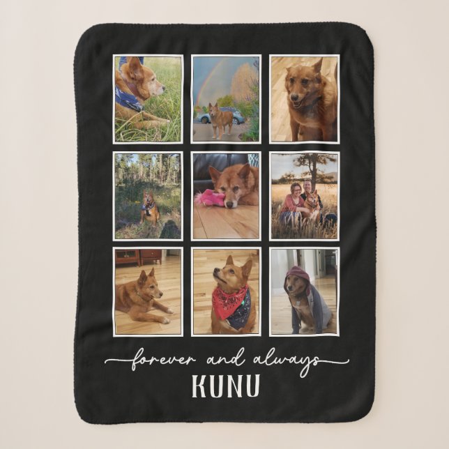 Loss of Pet Personalized Memorial Photo Collage Sh Sherpa Blanket (Front)