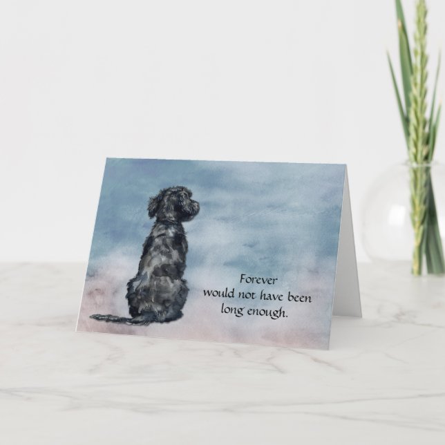 Loss of Portugese Water Dog Sympathy Card (Front)
