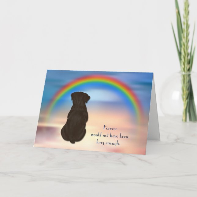Loss of Rottweiler Rainbow Condolence Card (Front)