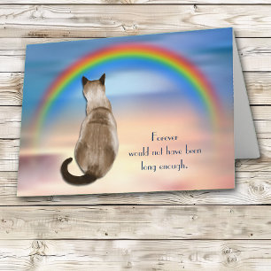 Loss of Siamese Cat Rainbow Sympathy Card