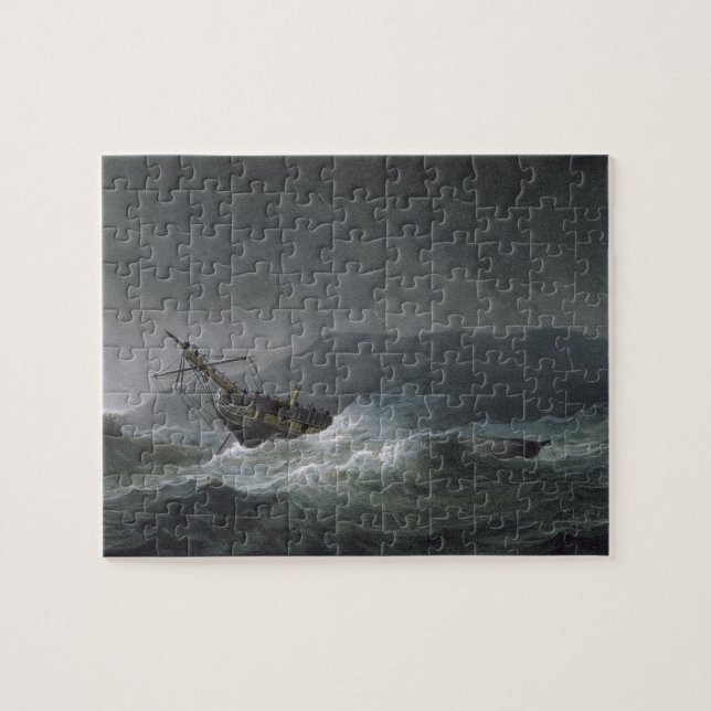 Loss of the Blanche, off Abrevack, 4th March, 1807 Jigsaw Puzzle (Horizontal)