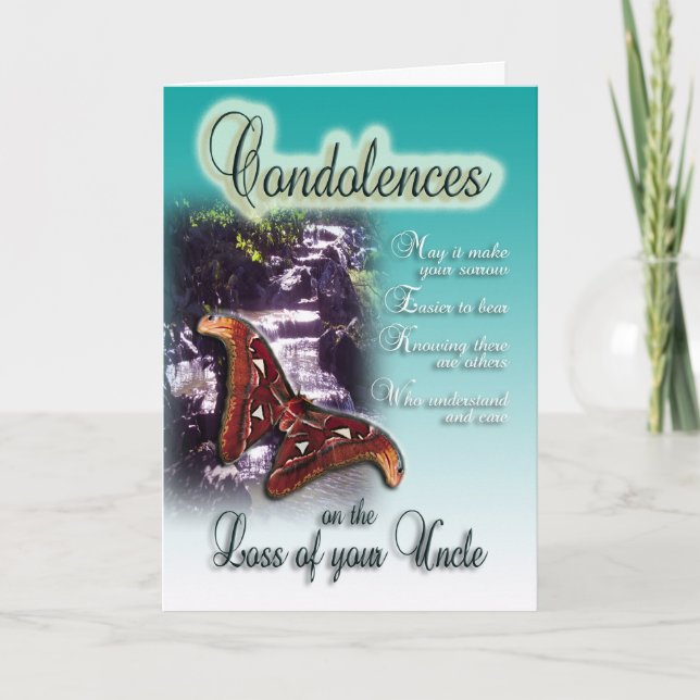 Loss of Uncle - Condolences Card (Front)