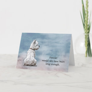 Loss of Westie Condolence Sympathy Holiday Card
