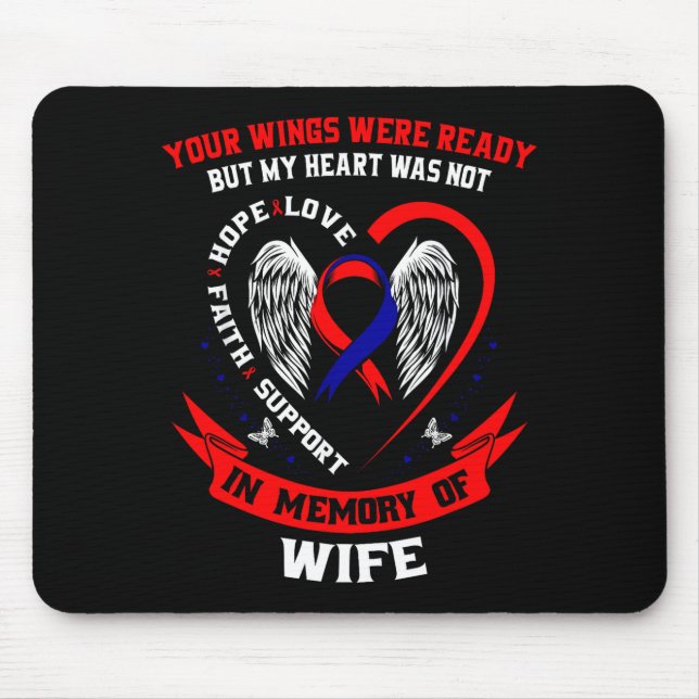 Loss Of Wife Chd Awareness Month Heart Disease Gra Mouse Pad (Front)