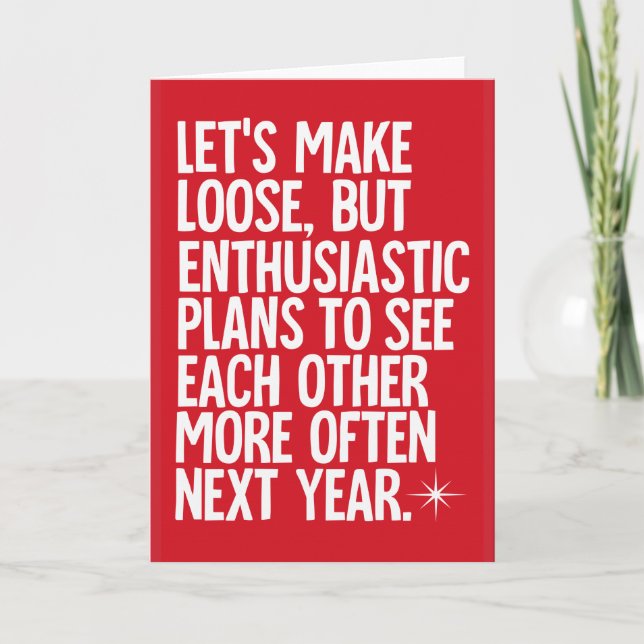 Loss Plans - drôle de carte de Noël (Devant)