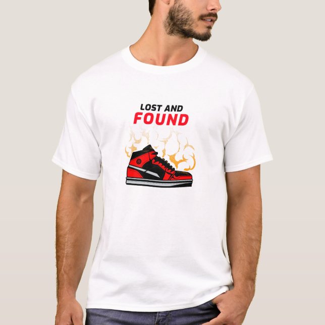 Lost and Found Basketball Shoe T-Shirt (Front)