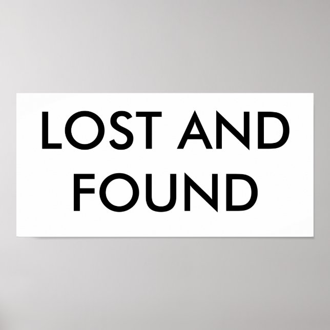 LOST AND FOUND POSTER (Front)