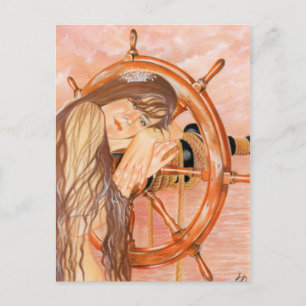 Lost at Sea Mermaid Postcard