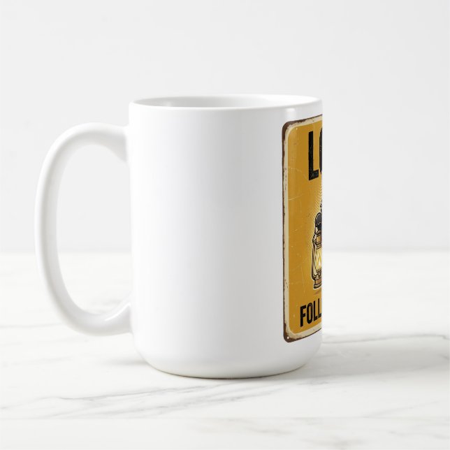 Lost Cat Lantern Adventure Design Coffee Mug (Left)