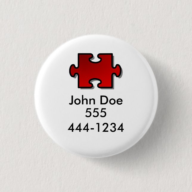 Lost Child ID 1 Inch Round Button (Front)