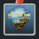 Lost Coast Trail (arrowhead) Metal Ornament<br><div class="desc">The Lost Coast Trail,  California.</div>