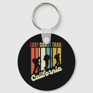 Lost Coast Trail California Hiking Retro Mountain Keychain