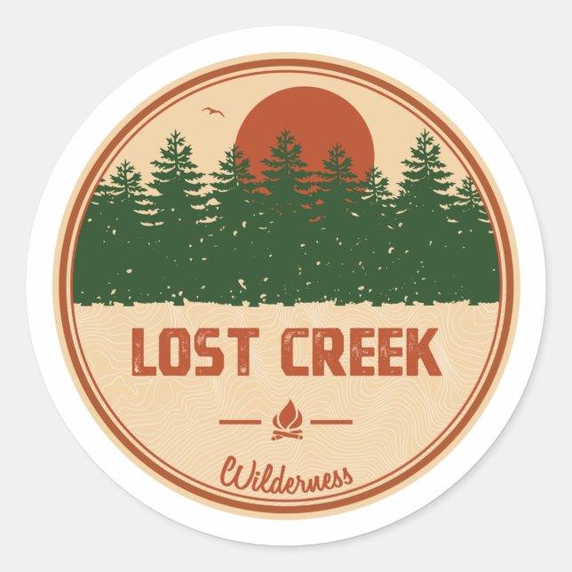 Lost Creek Wilderness Classic Round Sticker (Front)