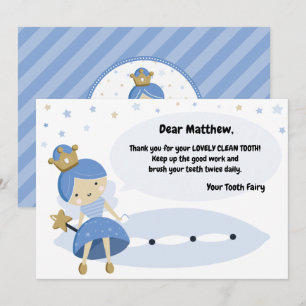Lost First Tooth Card. Tooth Fairy Visit Note. Hol Holiday Card