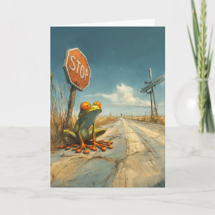 Lost Frog at Crossroads Card