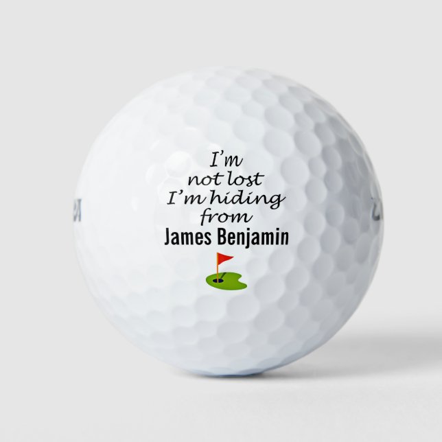 Lost golf balls| Jokes| Customizable Golf Balls (Front)