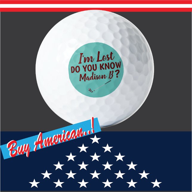 Lost Golfer Funny Teal Golf Balls (Creator Uploaded)
