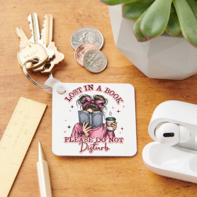 Lost In a Book....  Keychain (Desk)