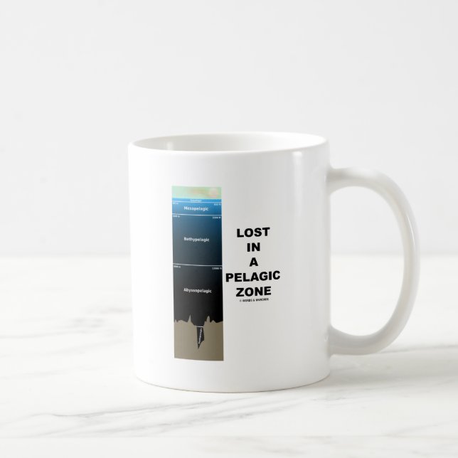 Lost In A Pelagic Zone (Oceanography Humour) Coffee Mug (Right)