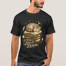 Lost in Fiction Reading Cat Book Lover