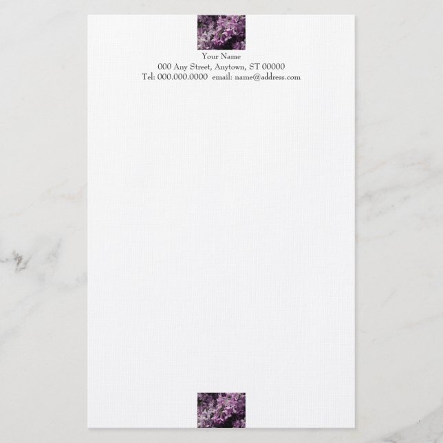 Lost in Lilac Stationery (Front)