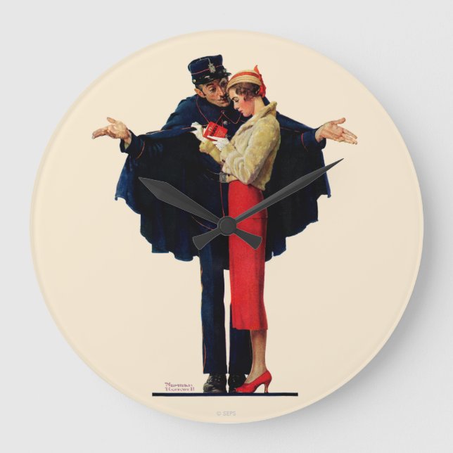 Lost in Paris Large Clock (Front)