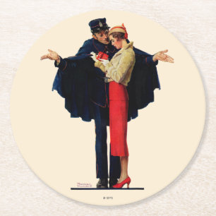 Lost in Paris Round Paper Coaster