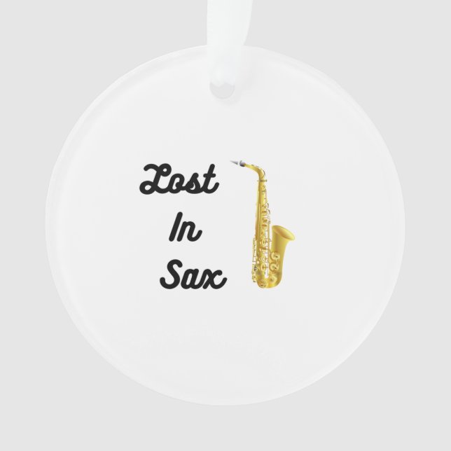 Lost in Sax with Saxophone on an Ornament (Front)