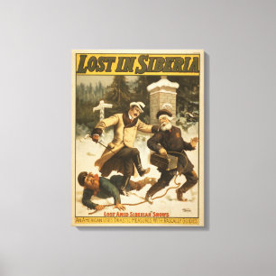 Lost In Siberia, Circa 1898. Canvas Print