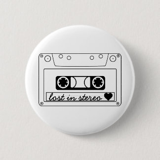Lost In Stereo Classic Cassette Tape 2 Inch Round Button