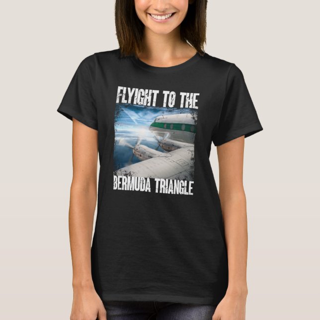 Lost In The Bermuda Triangle Plane T-Shirt (Front)