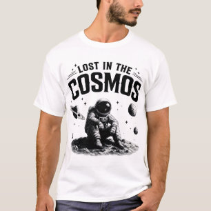 Lost in the Cosmos Astronaut White T-Shirt