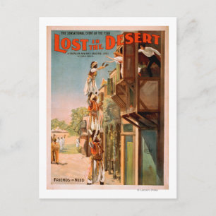 Lost in the Desert Arabian Theatrical Poster Postcard