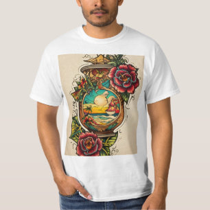 Lost in the Ink Oasis Where Tattoos Meet Paradise T-Shirt
