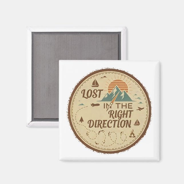 Lost in the Right Direction Magnet (Front/Back)