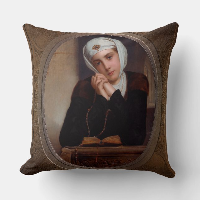 Lost in Thought by Henry Guillaume Schlesinger Throw Pillow (Front)
